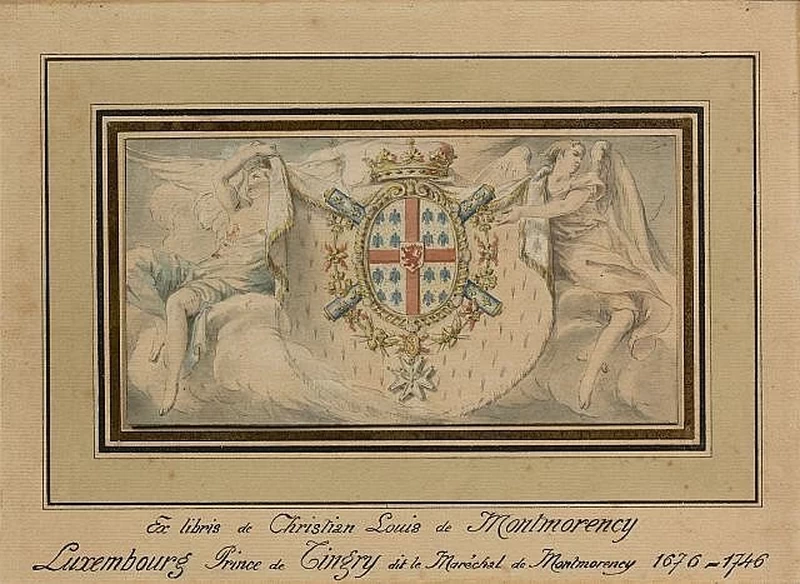 Presunto ex libris di Christian Louis de Montmorency
